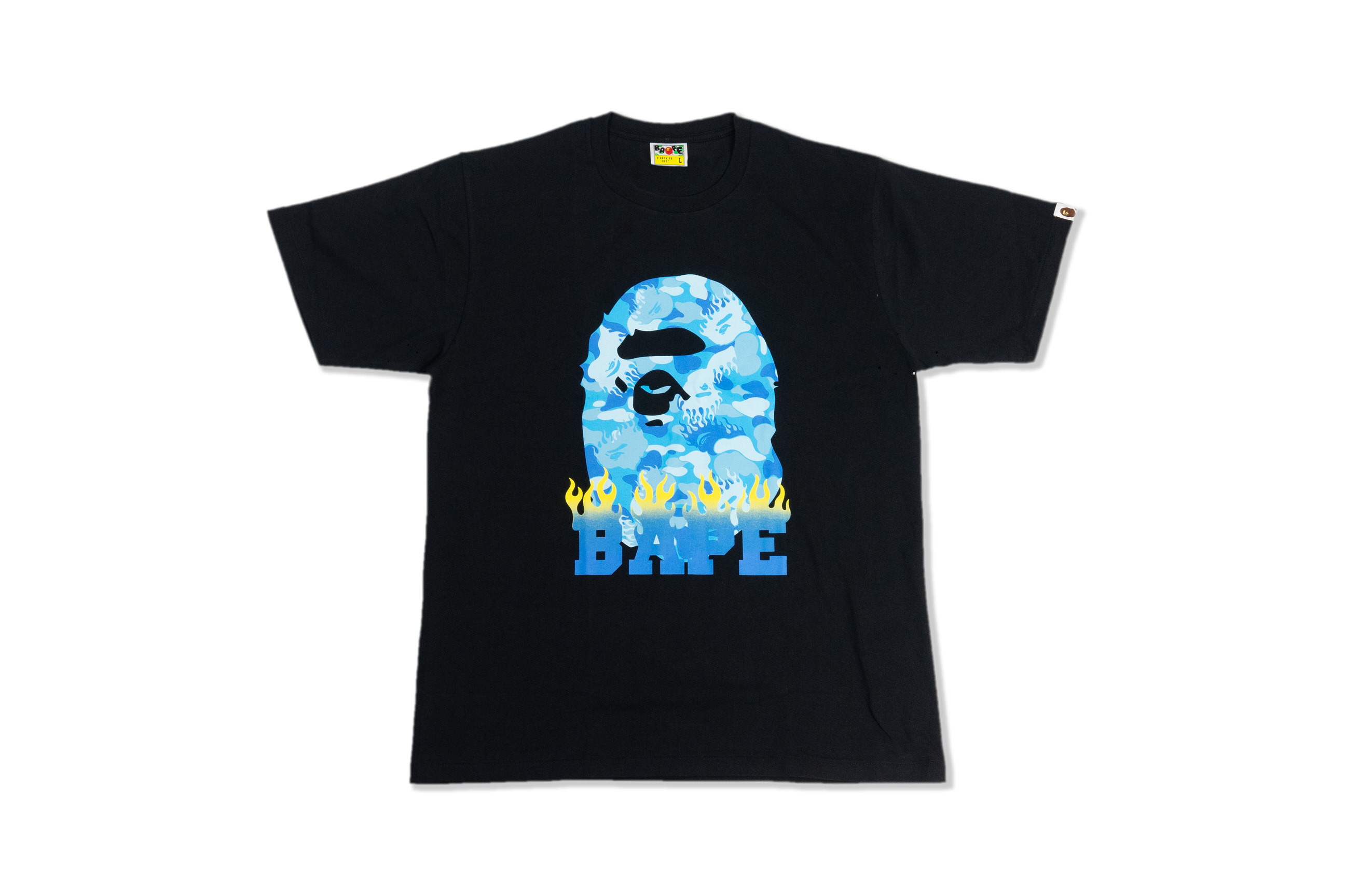 bape fire camo tee