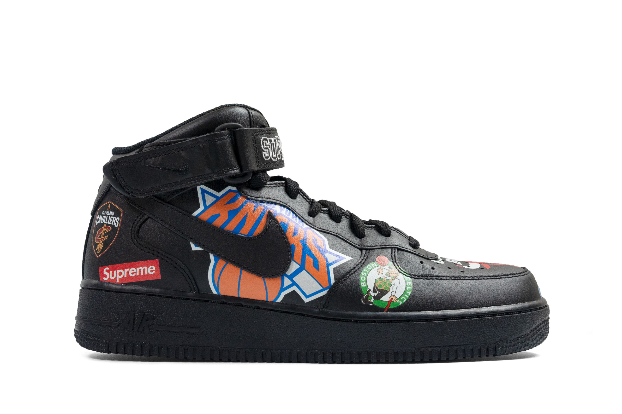 air force 1 mid supreme nba black