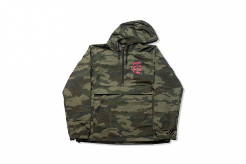 Anti Social Social Club Half Zip Jacket Green Camo Anti Social Social Club Half Zip Jacket Green Camo