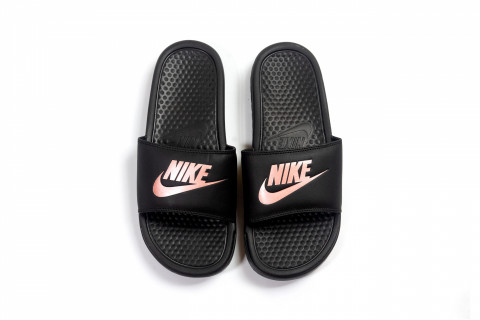 Nike WMNS Benassi Rose Gold Black 
