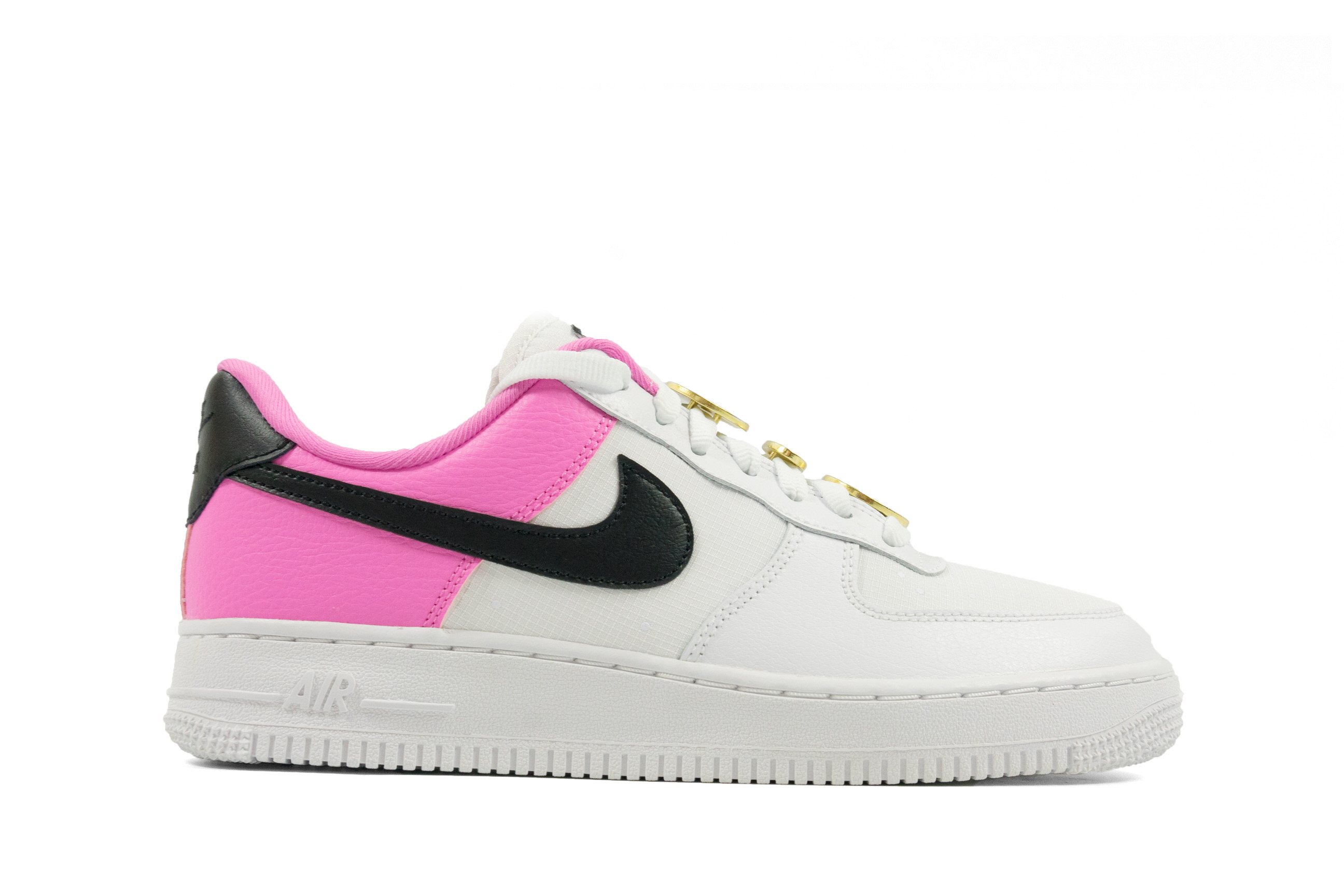 pink black and white air forces