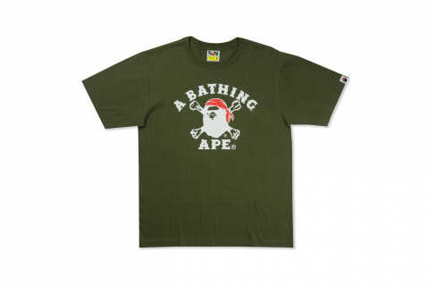 Bape Small Head Pirate Olive Tee