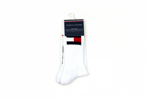 Tommy Hilfiger Flag Crew White Socks
