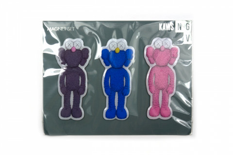 Kaws Melbourne Fridge Magnet Grey Blue Pink
