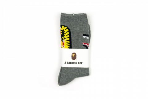Bape Ponr Shark Socks Grey