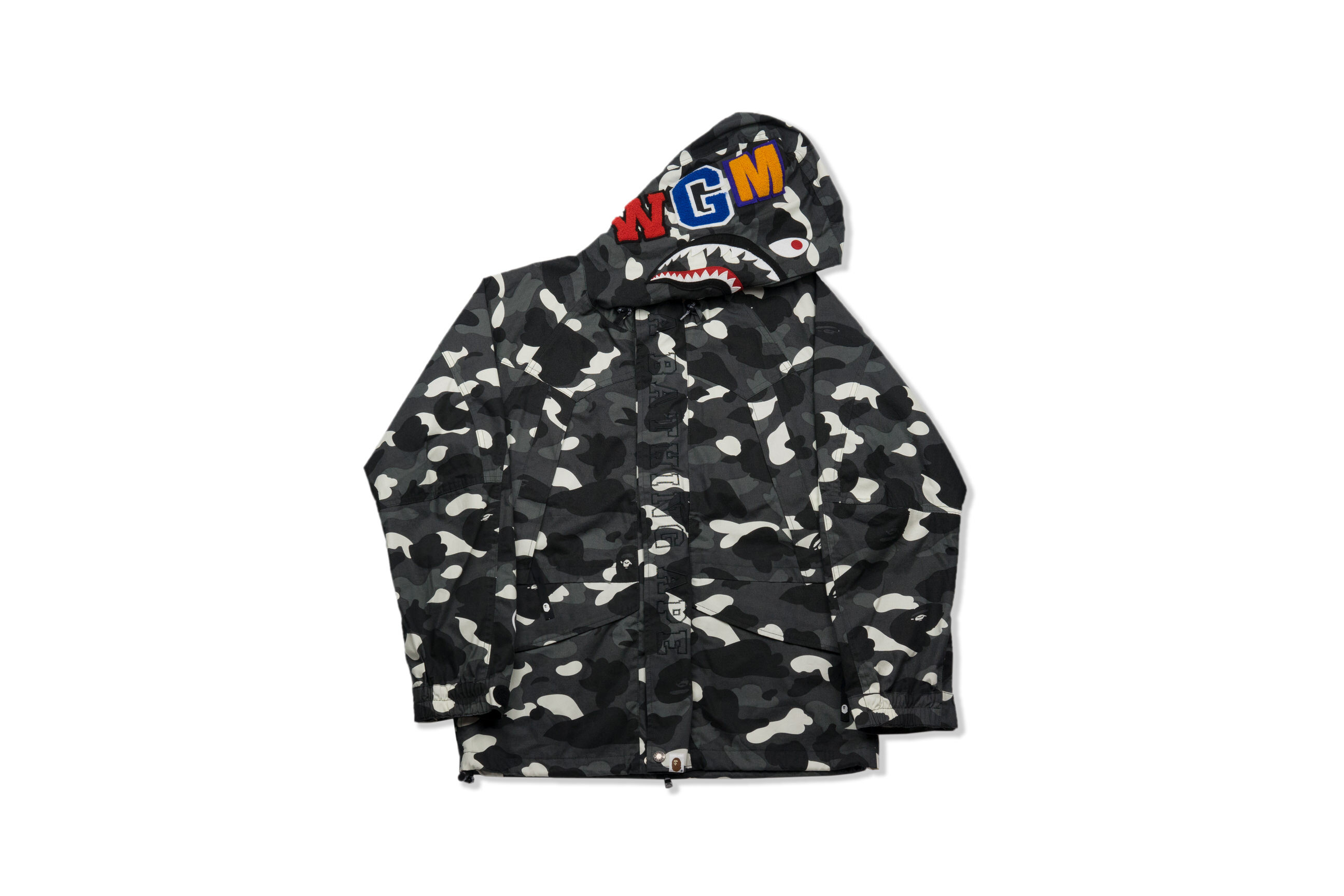 BAPE City Camo Shark Snowboad Jacket Black - GLAB.VN