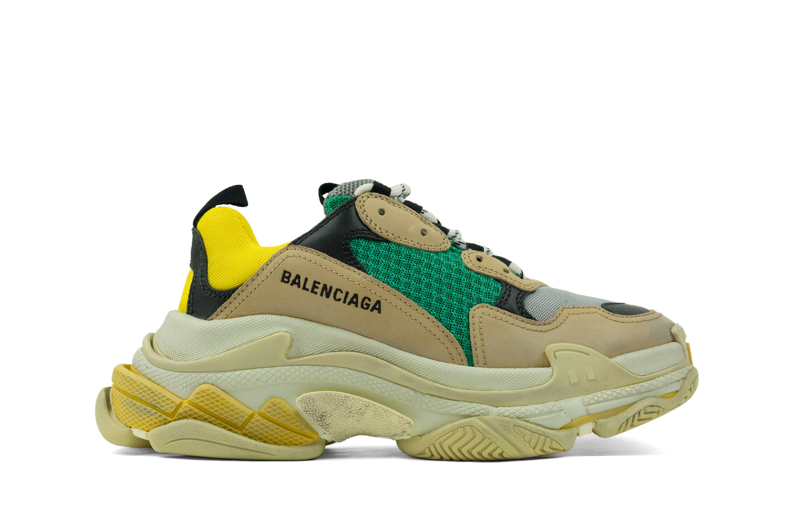 Balenciaga Triple S Beige Green Yellow 