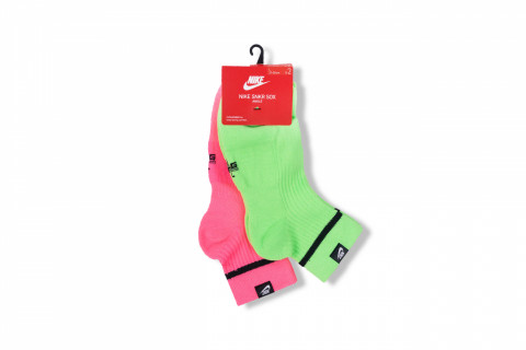 Nike SNKR SOX Socks Pack Pink/Neon (2 Pairs)