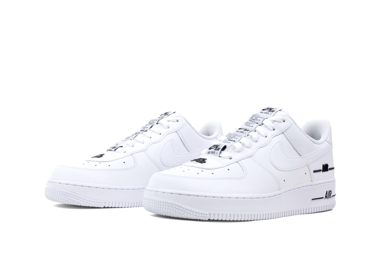 nike air force 1 low double air low black white