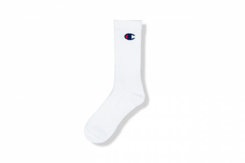 Champion Small Logo Crew Socks White