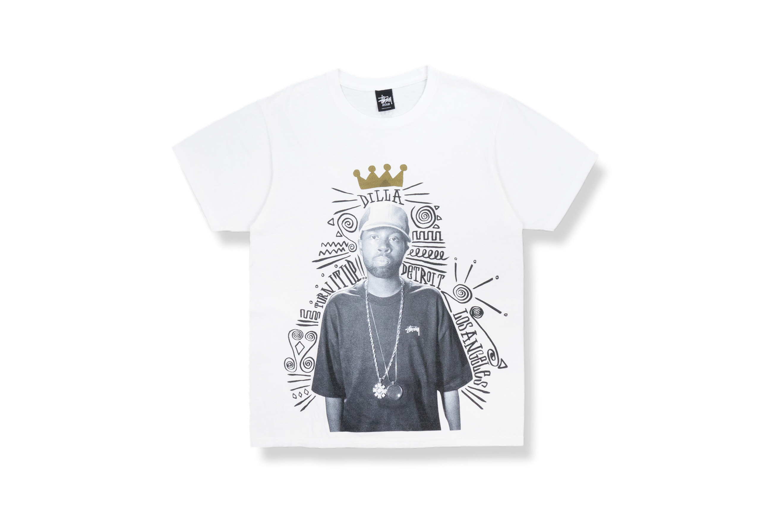 Vintage stussy x j dilla turn it up tee glab vn