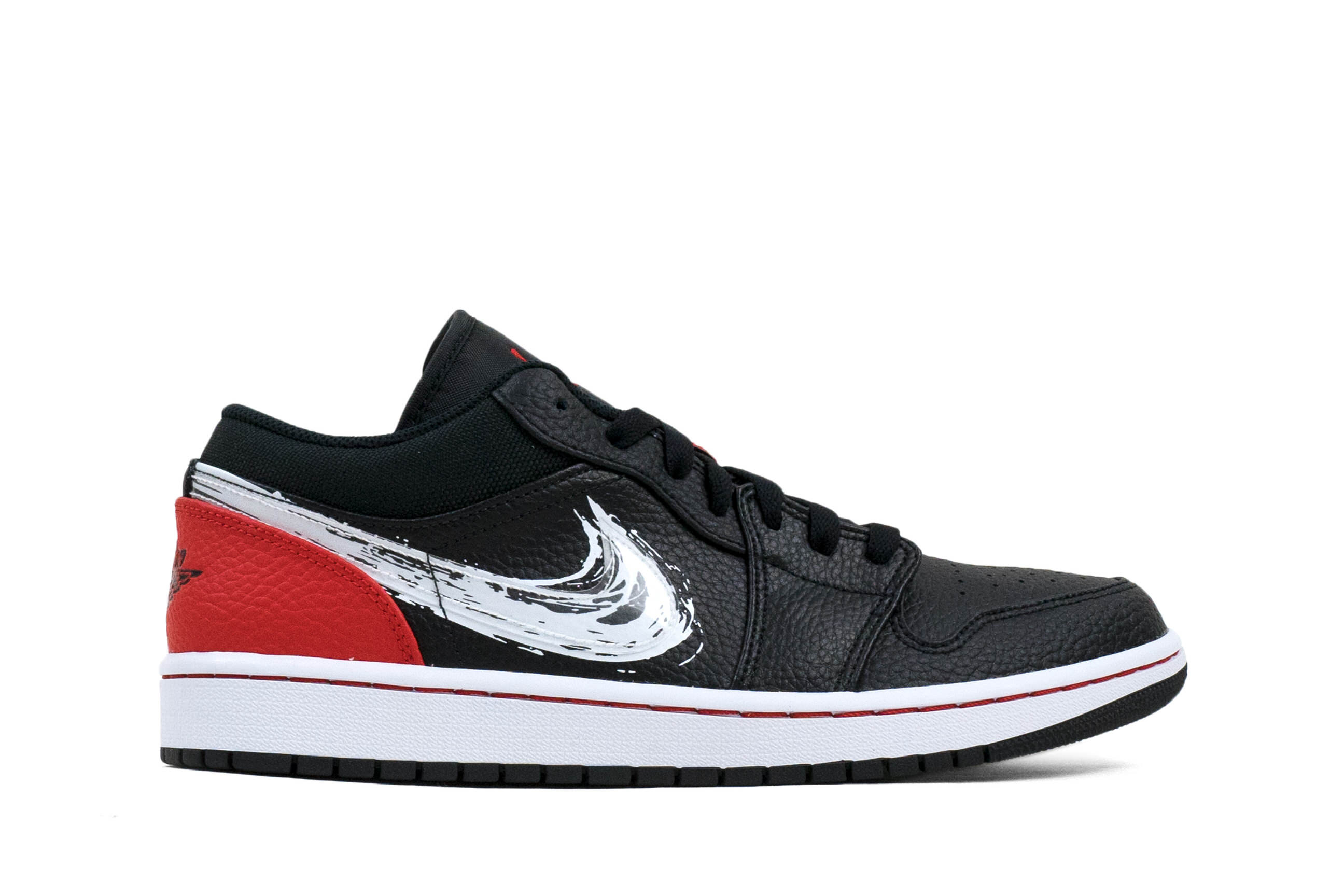 Air Jordan 1 Low 'Brushstroke Swoosh Black Red' GLAB.VN