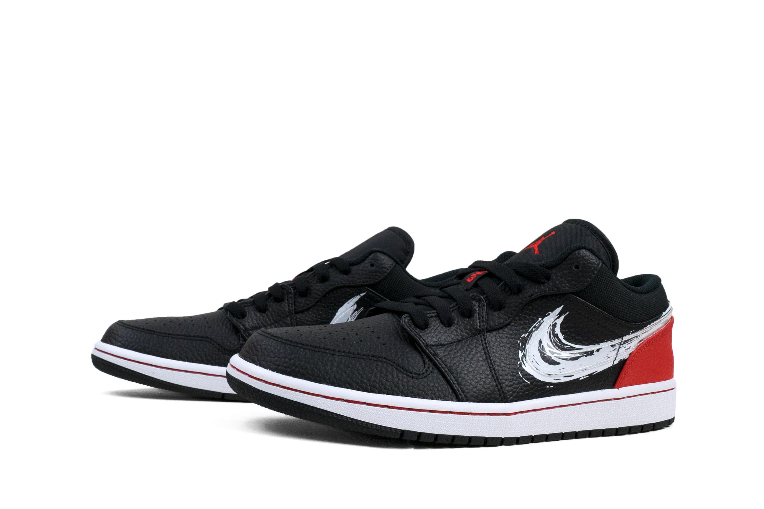 Air Jordan 1 Low 'Brushstroke Swoosh Black Red' GLAB.VN