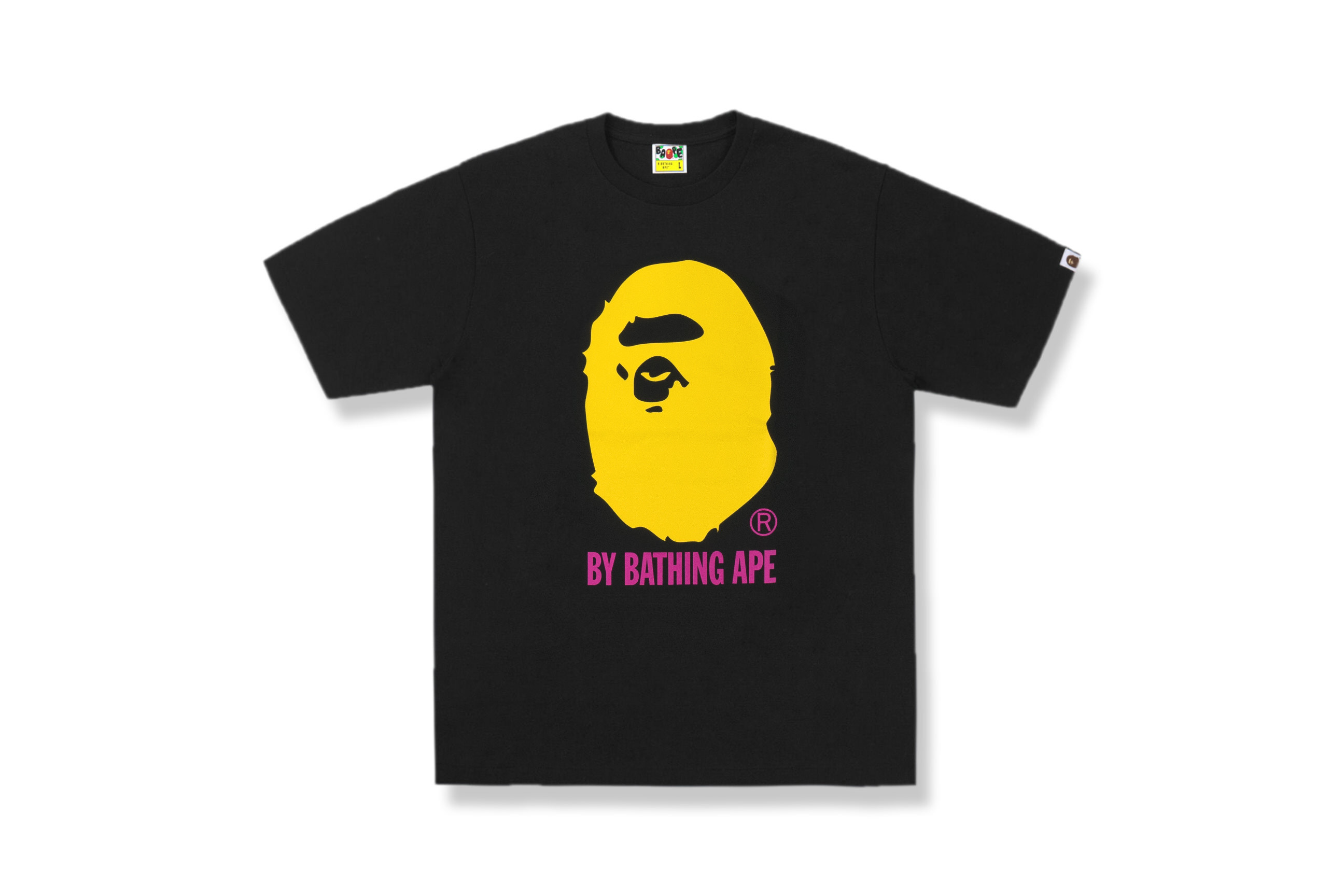 black and yellow bape shirt