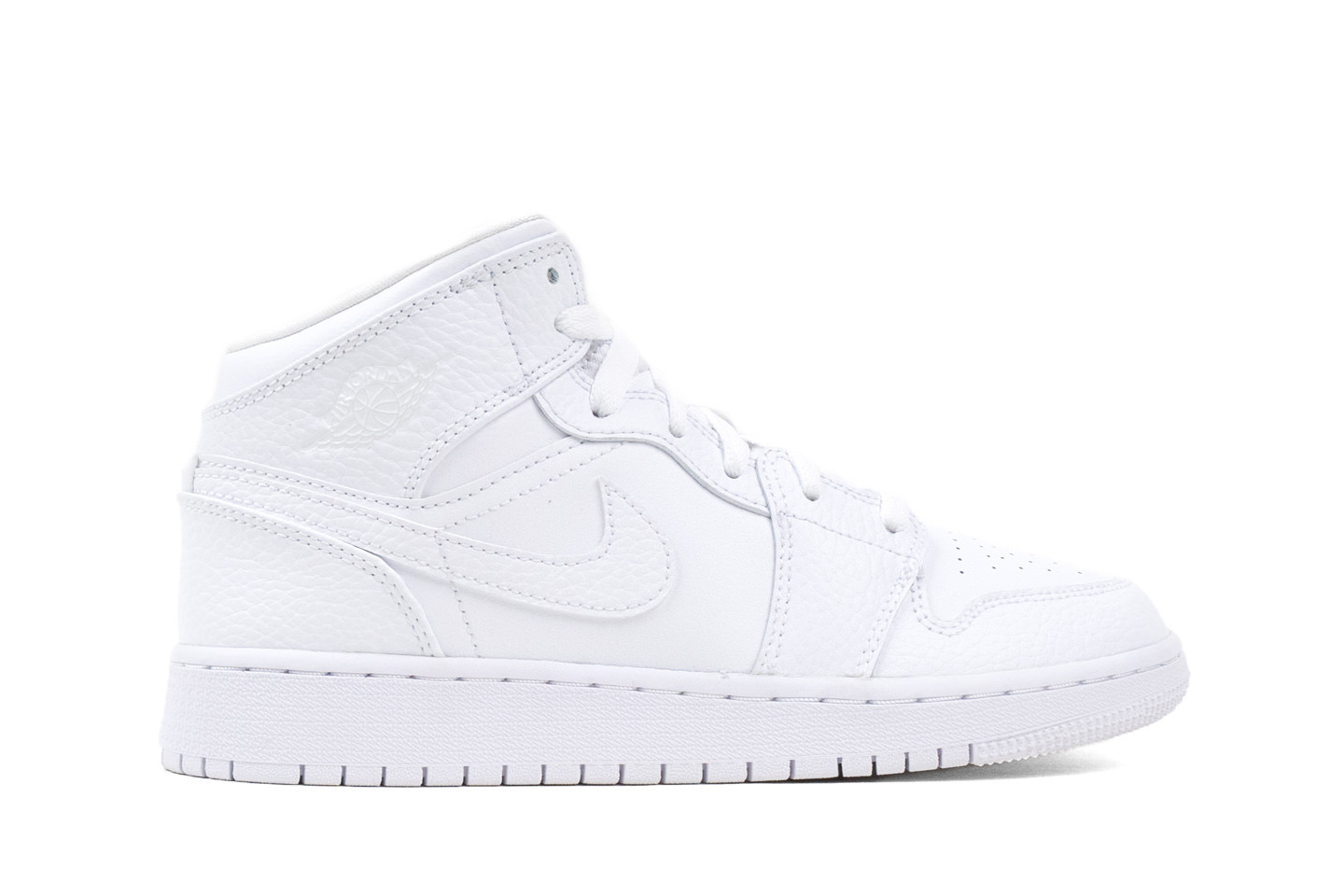 jordan 1 mid gs triple white