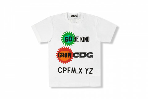 Cactus Plant Flea Market x CDG Go Be Kind T-Shirt White