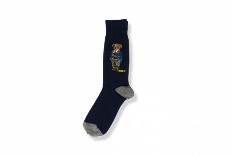 Polo Ralph Lauren Camo Collegiate Bear Slack Socks Navy