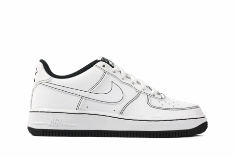 Nike Air Force 1 GS White Black Stitch Nike Air Force 1 GS White Black Stitch