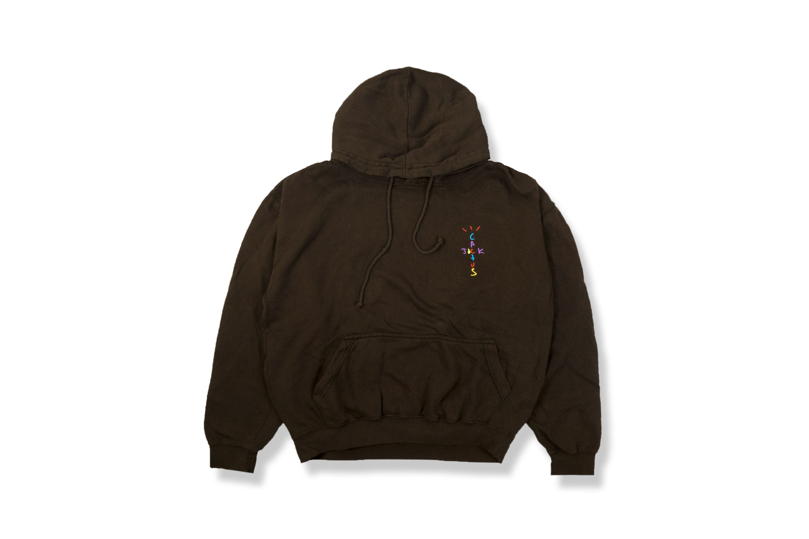Travis scott cj logo hoodie brown Clearance