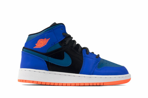 Air Jordan 1 Mid Racer Blue Green Abyss (GS)