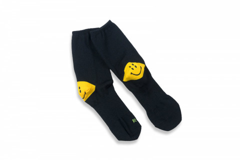 Kapital Super Dry Smiley Heel Socks Black