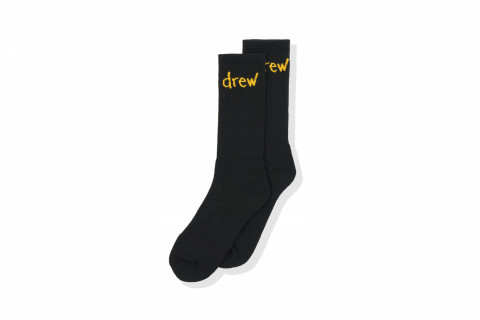 Drew House Scribble Socks Black/Yellow