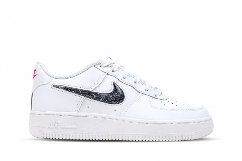 Nike Air Force 1 Low GS LV8 White Metallic Silver Nike Air Force 1 Low GS LV8 White Metallic Silver
