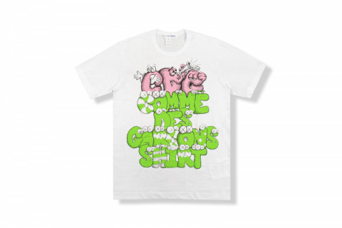 CDG Shirt x KAWS T-shirt White/Green/Pink T-Shirt