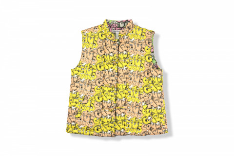 CDG Shirt x KAWS Reversible Yellow Vest
