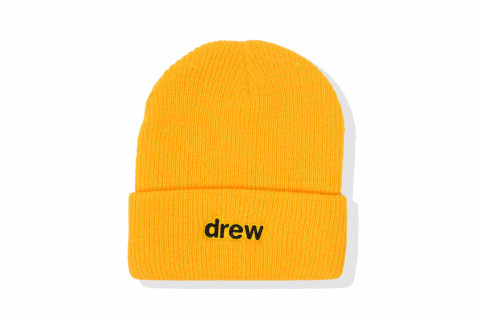 Drew House Secret Soft Rib Golden Yellow Beanie
