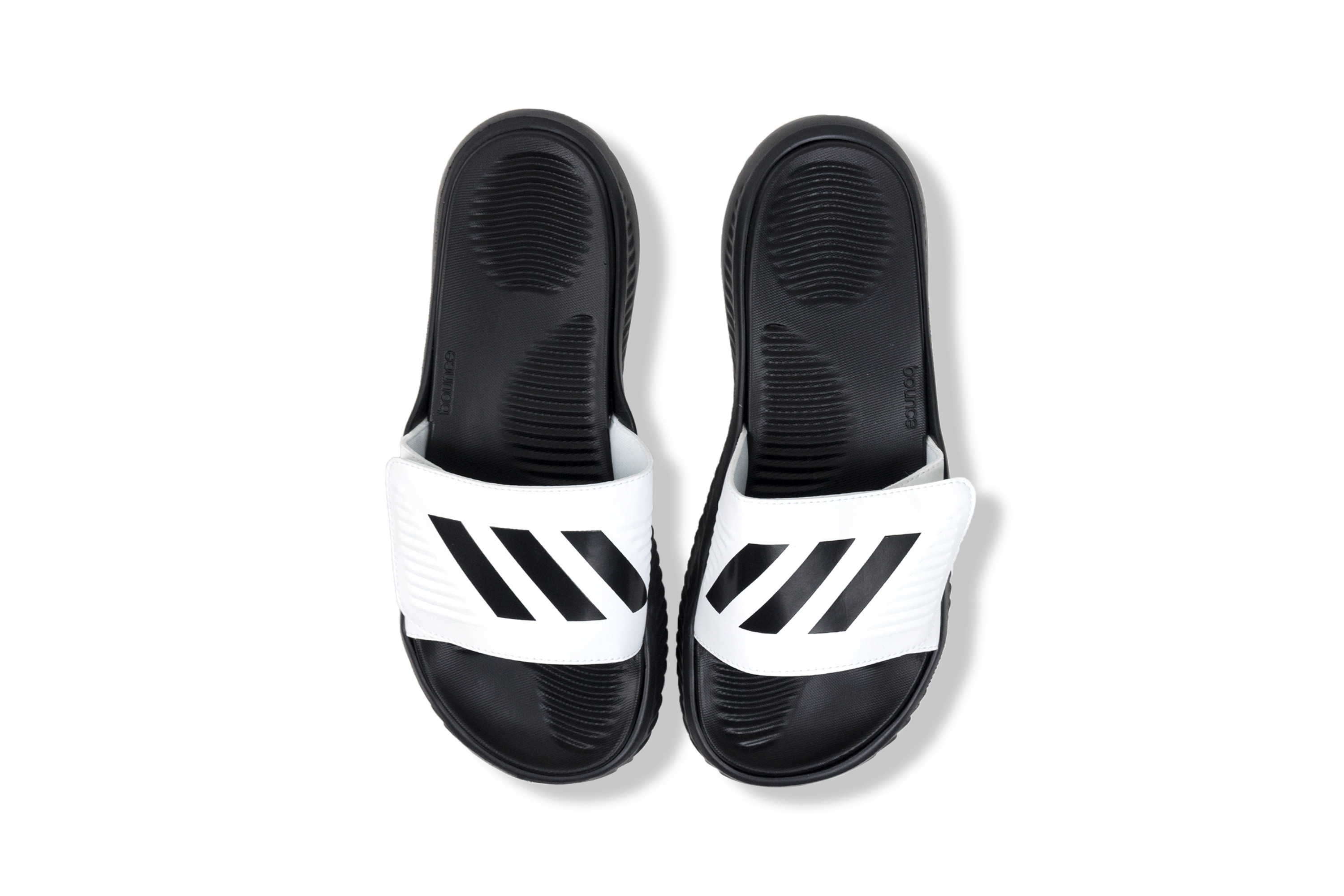 adidas Alphabounce Slide Black White 