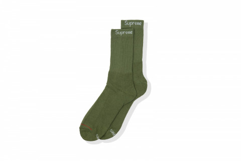 Supreme Hanes Crew Socks Olive