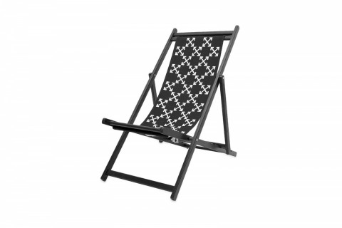 OFF-WHITE Black & White Arrows Deck Chair
