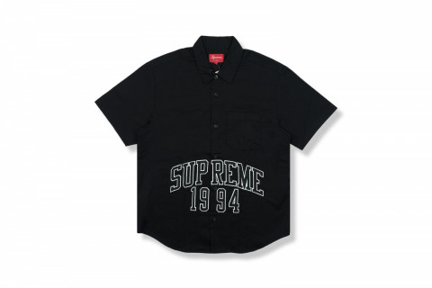 Supreme Arc Logo S/S Work Shirt Black