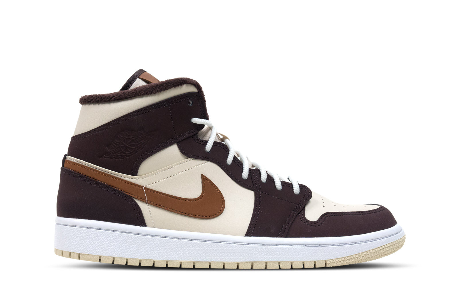 Wmns Air Jordan 1 Mid SE 'Cream Dark Chocolate' - GLAB.VN