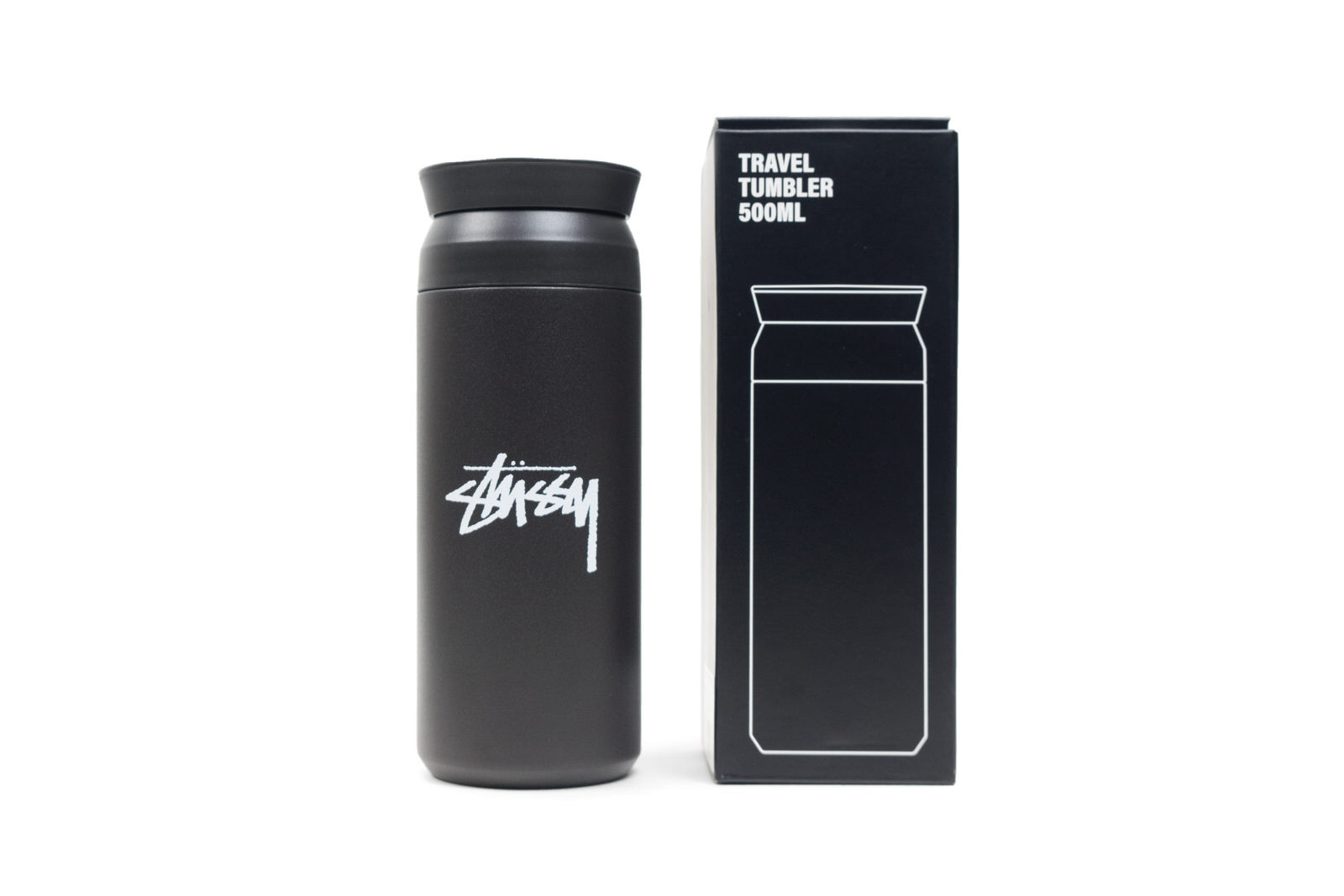Stussy 500ml Stock Kinto Travel Tumbler Black GLAB.VN