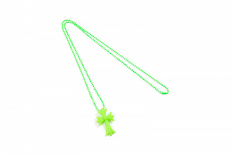 Chrome Hearts Tokyo Anniversary 20th Silicon Rubber Cross Neon Necklace