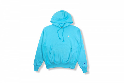 Champion Small Logo Sky Blue Hoodie Champion Small Logo Sky Blue Hoodie