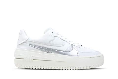 Nike WMNS Air Force 1 PLT.AF.ORM Summit White Metalic Silver 