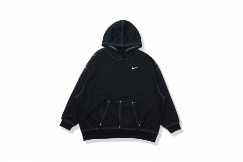 Nike Embroidered Logo Loose Hoodie Black