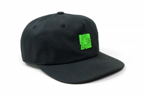 GLAB Basic Green Logo Black Cap