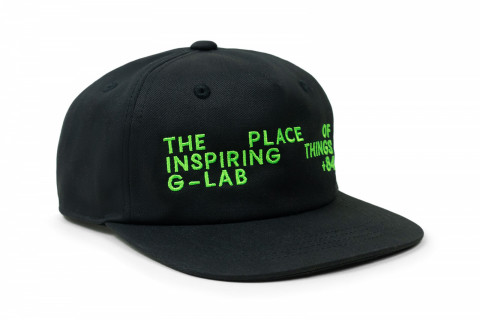 GLAB +84 Green Logo Black Cap