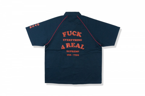 Supreme Fuck Everything S/S Work Shirt Light Navy