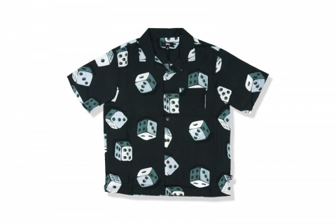 Stussy Dice Pattern Shirt Black