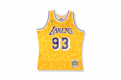 BAPE x Mitchell & Ness Los Angeles Lakers Jersey Yellow