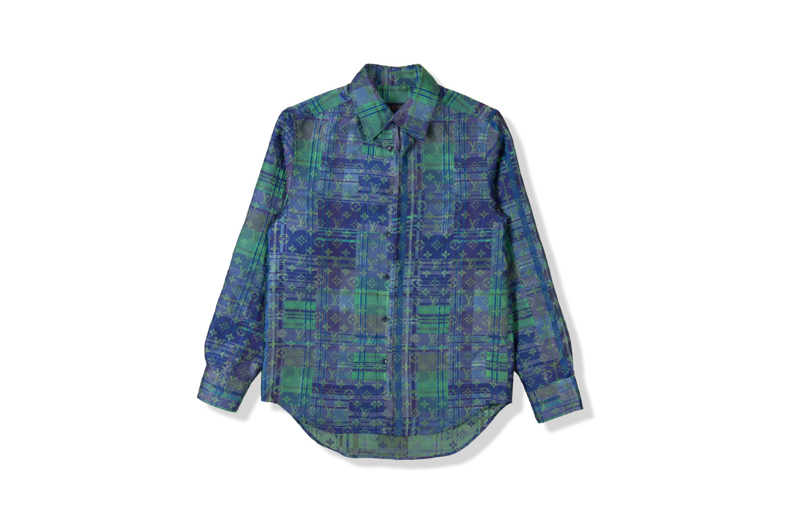 Louis Vuitton Monogram Neon Check Oversized Business Shirt Multicolor 