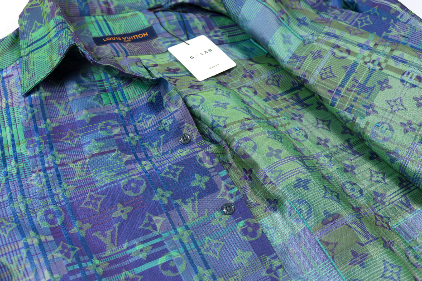 Louis Vuitton, Shirts, Louis Vuitton Runway Monogram Neon Check Oversized  Business Shirt Medium