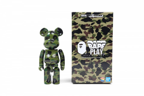 ABC CAMO BE@RBRICK CHOGOKIN 200％ 3体セット Bearbrick x BAPE Medicom Toy ABC Camo Chogokin 200% Green