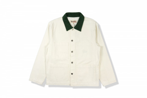 Stussy Cord Collar Canvas Chore Jacket Bone (Fall 2021)