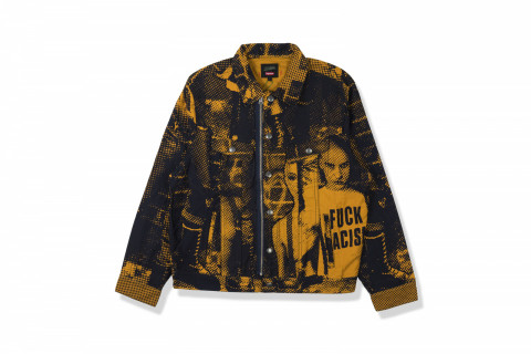 Supreme Jean Paul Gaultier Fuck Racism Trucker Jacket Gold